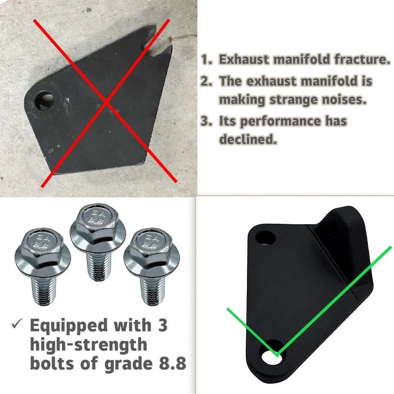F-LptStor Exhaust Leak Repair Exhaust Manifold Repair Kit to Cylinder Head Leak Repair Clip Replacement 11518860 917-107 For Chevy GMC, Hummer, Workhorse FasTrack, 4.8L 5.3L 6.0L Engines - Image 3